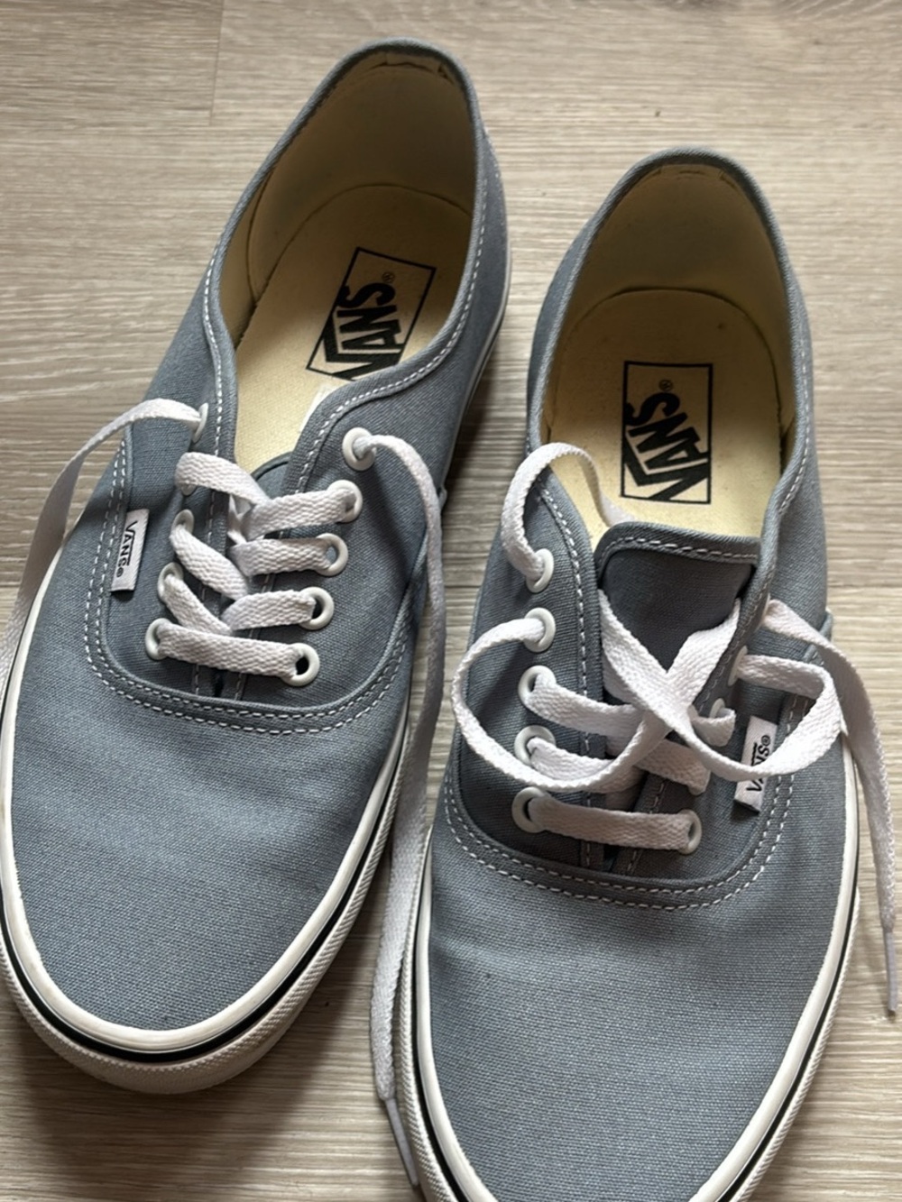 Vans Classic Canvas Sneakers in light blue with White Trim